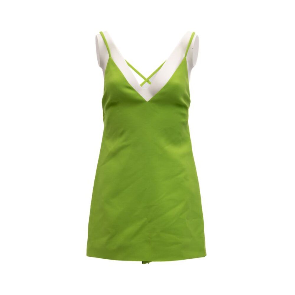 Valentino Garavani Neon Green Open Back Women's Dress